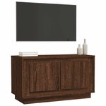 vidaXL Meuble TV chêne marron 80x35x45 cm bois d'ingénierie