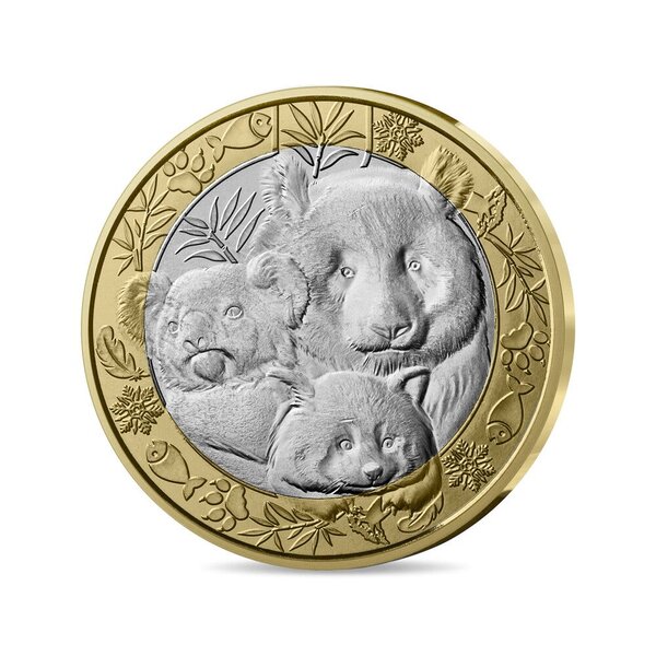 Les animaux du monde Monnaie de 5€ métal commun - Les pandas