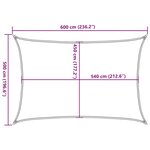 vidaXL Voile d'ombrage 160 g/m² Noir 5x6 m PEHD