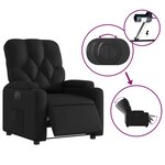 vidaXL Fauteuil inclinable électrique Noir Similicuir