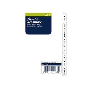 Recharge index alphabétique format Mini Blanc FILOFAX