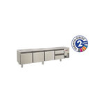 Soubassement réfrigéré positif inox - 300 l - baron - 1pleine