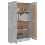vidaXL Bibliothèque Gris béton 82 5x30 5x150 cm Bois d’ingénierie