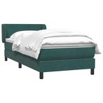 vidaXL Sommier à lattes de lit et matelas vert foncé 80x220 cm velours