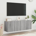 vidaXL Meubles TV muraux 2 Pièces sonoma gris 60x30x41 cm