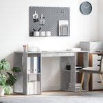 vidaXL Bureau gris Gris béton