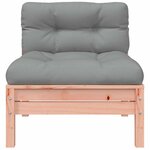 vidaXL Canapé de jardin avec coussins et repose-pied 3 places