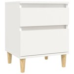 vidaXL Tables de chevet 2 Pièces Blanc 40x35x50 cm