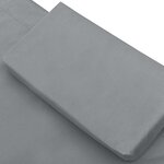 vidaXL Lit de repos d'extérieur avec auvent et oreiller Gris