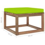 vidaXL Repose-pied de jardin avec coussin vert vif