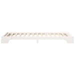 vidaXL Cadre de lit surélevé avec stockage Blanc 80 x 210 cm bois