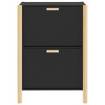 vidaXL Armoire à chaussures Noir 57 5x33x80 cm Bois d'ingénierie