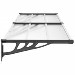 vidaXL Auvent de porte Noir et transparent 239x90 cm Polycarbonate