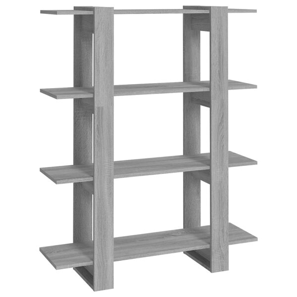 vidaXL Bibliothèque/Séparateur de pièce Sonoma gris 100x30x123 5 cm
