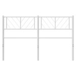 vidaXL Tête de lit métal blanc 140 cm