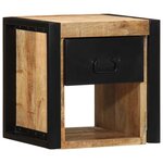 vidaXL Table de chevet 40x35x40 cm bois brut massif de manguier