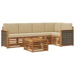 vidaXL Ensemble de canapés d'extérieur 5 pc Naturel