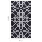 vidaXL Tapis de couloir Noir 80x150 cm