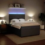 vidaXL Sommier à lattes de lit et matelas Gris foncé 160x200cm Velours