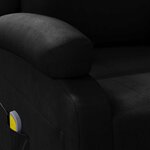 vidaXL Fauteuil de massage Noir Similicuir
