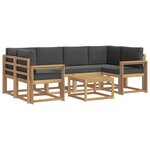 vidaXL Ensemble de canapés d'extérieur 7 pc Blanc et anthracite