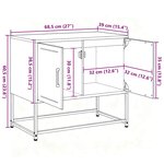 vidaXL Meuble TV anthracite 68 5x39x60 5 cm acier