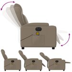 vidaXL Fauteuil de massage inclinable électrique cappuccino similicuir