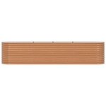 vidaXL Jardinière de jardin surélevée Effet bois Acier galvanisé