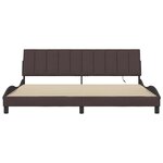 vidaXL Cadre de lit sans matelas marron foncé 200x200 cm tissu