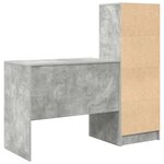 vidaXL Bureau avec rangement 2 Pièces Gris béton 90 x 50 x 76 cm