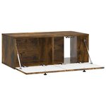 vidaXL Meuble TV mural Chêne fumé 78 5 x 41 x 30 cm Bois d'ingénierie