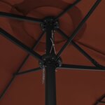 vidaXL Parasol d'extérieur avec poteau en aluminium terre cuite