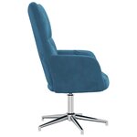 vidaXL Chaise de relaxation Bleu Velours