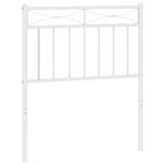 vidaXL Tête de lit métal blanc 75 cm