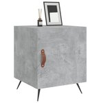 vidaXL Table de chevet gris béton 40x40x50 cm bois d’ingénierie
