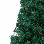 vidaXL Demi-arbre de Noël artificiel pré-éclairé et boules vert 150 cm