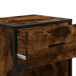 vidaXL Table de chevet chêne fumé 40x31x50 cm bois d'ingénierie