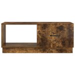 vidaXL Table basse Chêne fumé 90 x 50 x 37 cm Bois d'ingénierie