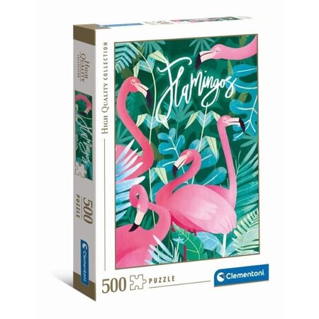 Clementoni - 35101 - High Quality 500 pieces - Flamants roses