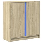 vidaXL Buffet avec LED chêne sonoma 77x34x85 cm bois d'ingénierie