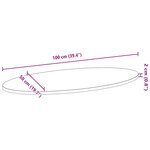 vidaXL Dessus de table 100x50x2 cm bois de chêne massif ovale