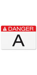 DYMO XTL - Étiquettes de sécurité prédécoupées 51mm x 102mm - Noir sur Blanc avec En-tête Rouge "DANGER"