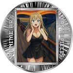 Pièce de monnaie en Argent 500 Francs g 15.57 (1/2 oz) Millésime 2025 AI-nime Art Masterpieces SCREAM