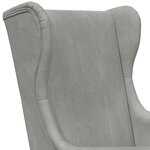 vidaXL Fauteuil Gris clair Velours