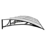 vidaXL Auvent de porte Noir 350x100 cm Polycarbonate