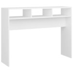 vidaXL Table console blanc 105x30x80 cm bois d'ingénierie