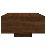 vidaXL Table basse avec lumières LED chêne marron 85x55x31 cm