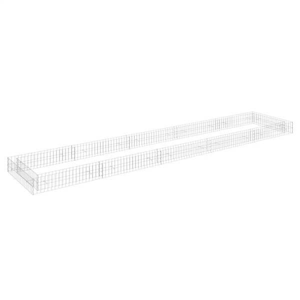 vidaXL Lit surélevé à gabion Acier galvanisé 500x100x20 cm