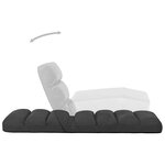 vidaXL Chaise pliable de sol Anthracite Similicuir