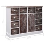 vidaXL Buffet avec 10 tiroirs Marron 113x30x79 cm Bois